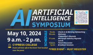 A flyer for an Artificial Intelligence summit, the details of which are in the body of this event posting.