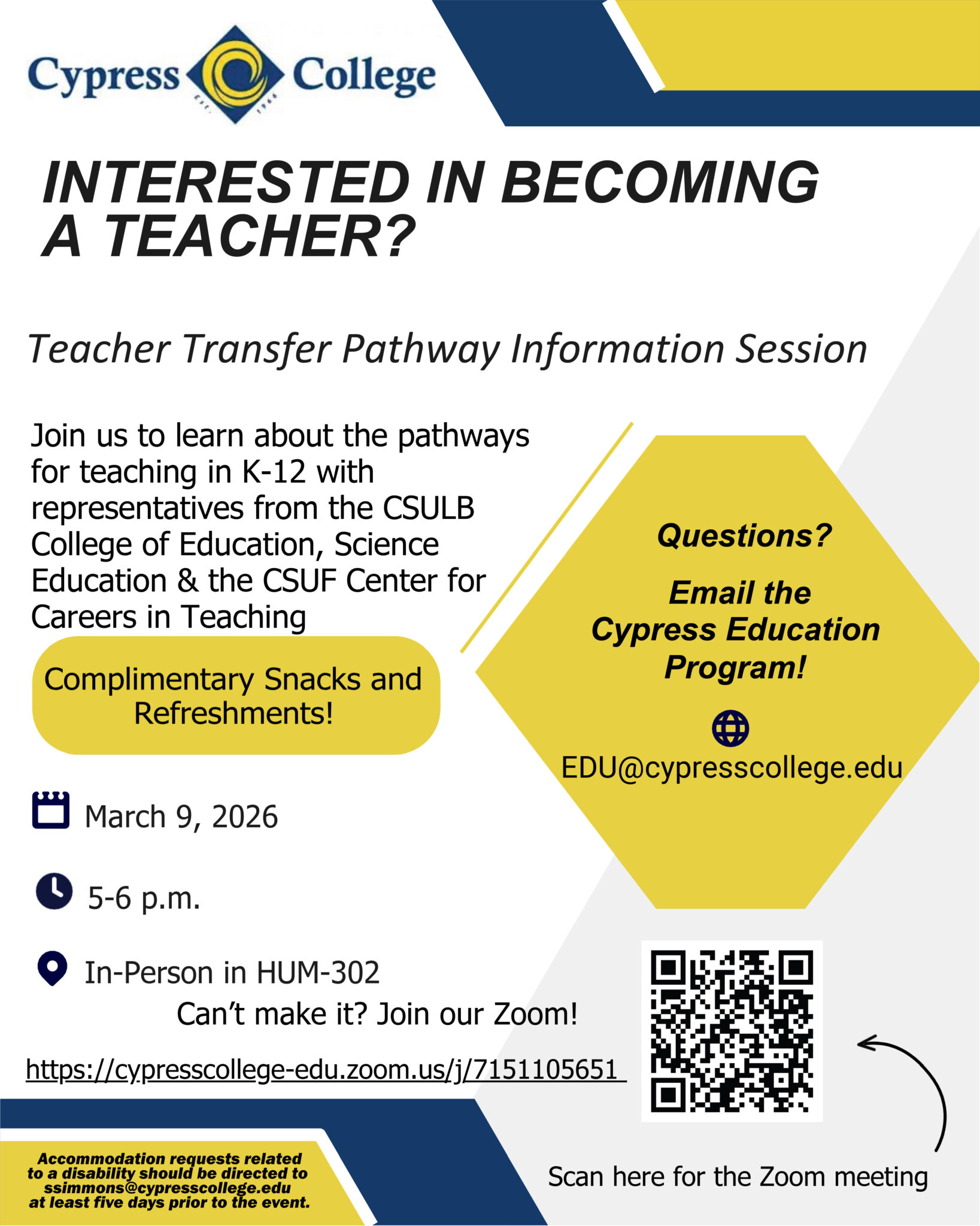 A flyer promoting teacher-training sessions, the details of which are in the body of this post. 