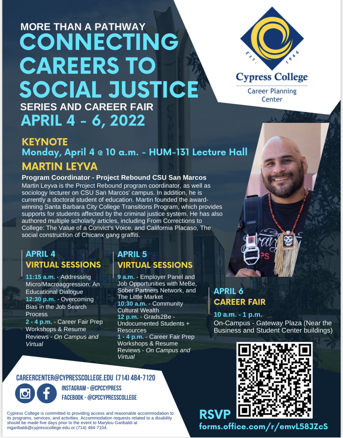 Connecting Careers to Social Justice flyer