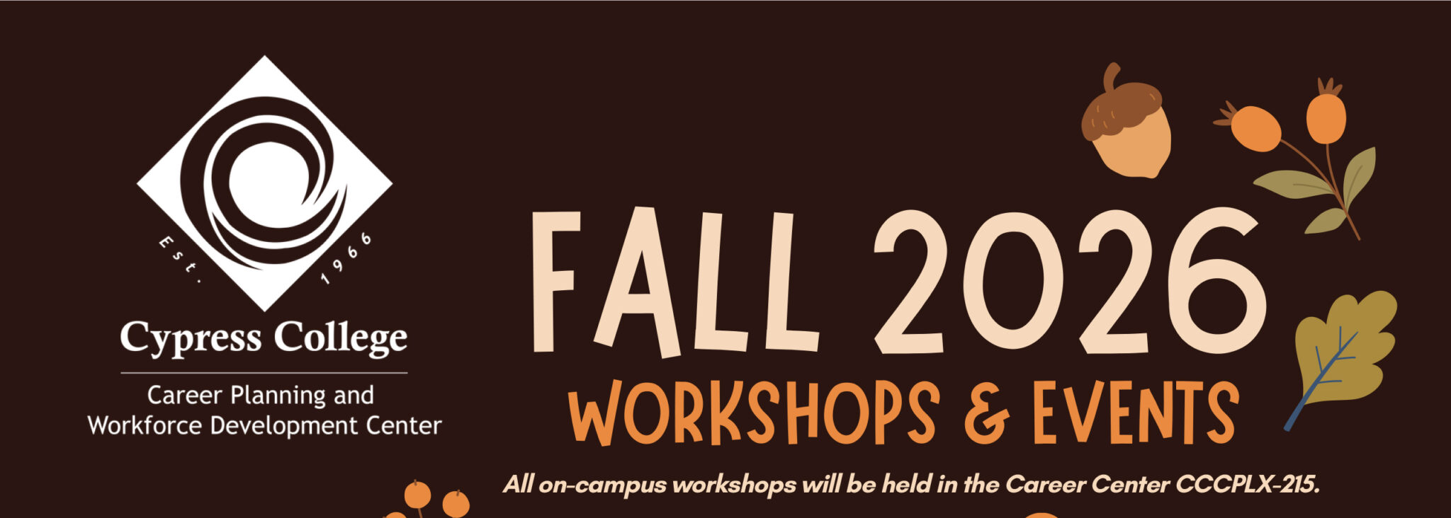 Career Center Workshops Fall 2026