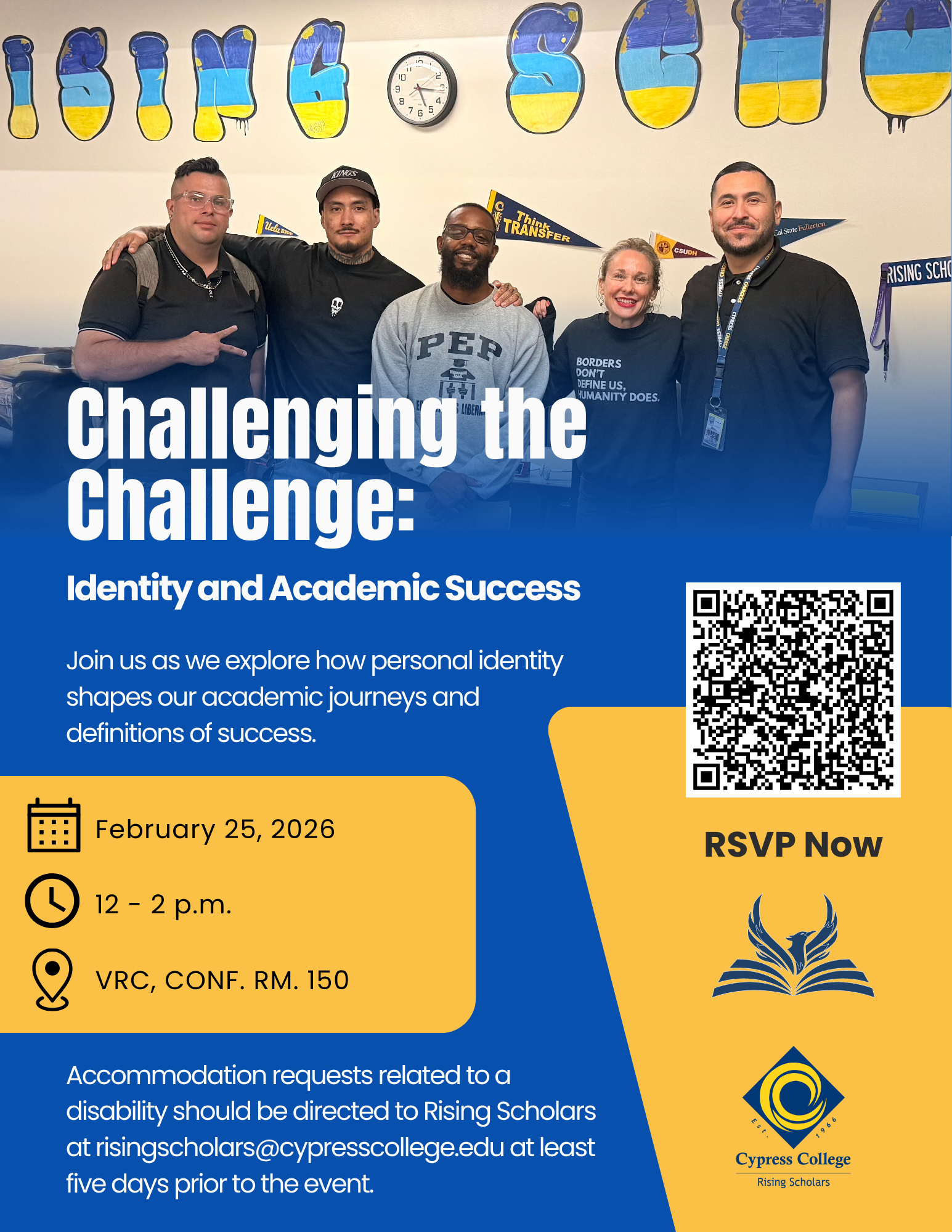 A flyer for Challenging the Challenge, the details of which are in the body of this email.