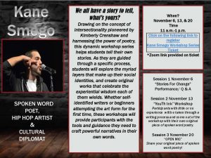 Kane Smego Workshop Series flyer