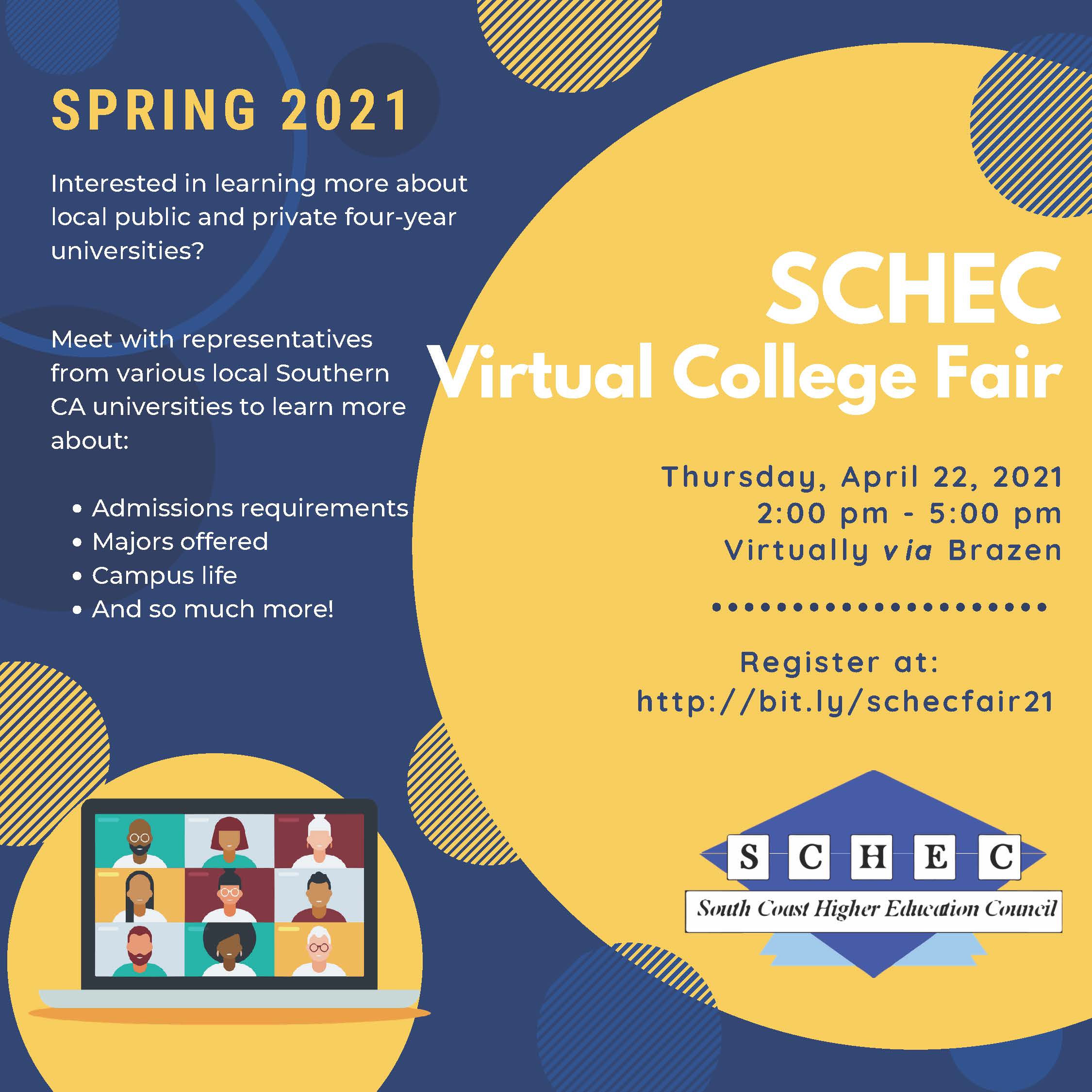 SCHEC Virtual College Fair Flyer
