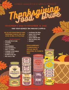 Thanksgiving Food Drive flyer