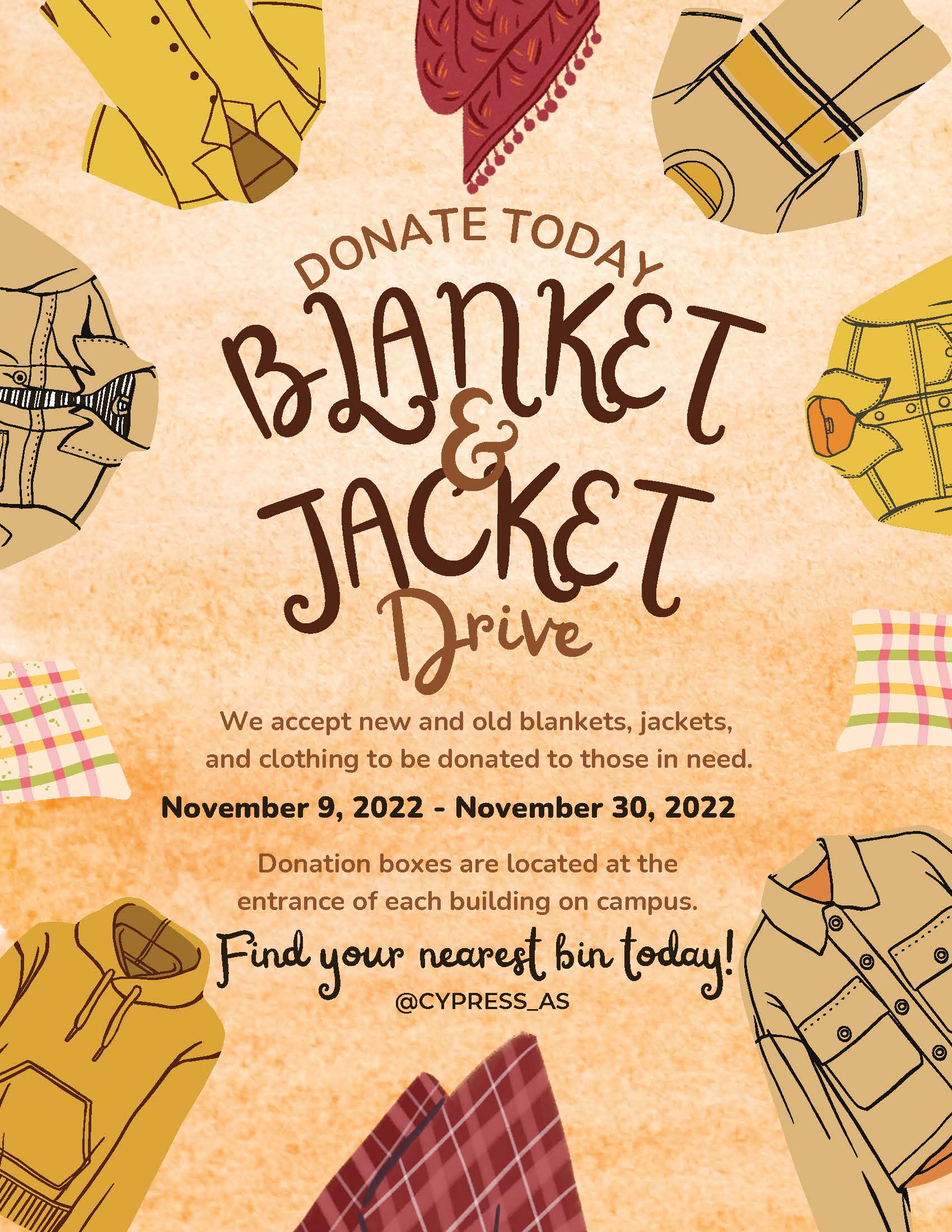 Blanket & Jacket Drive flyer