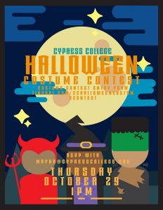Halloween costume contest flyer