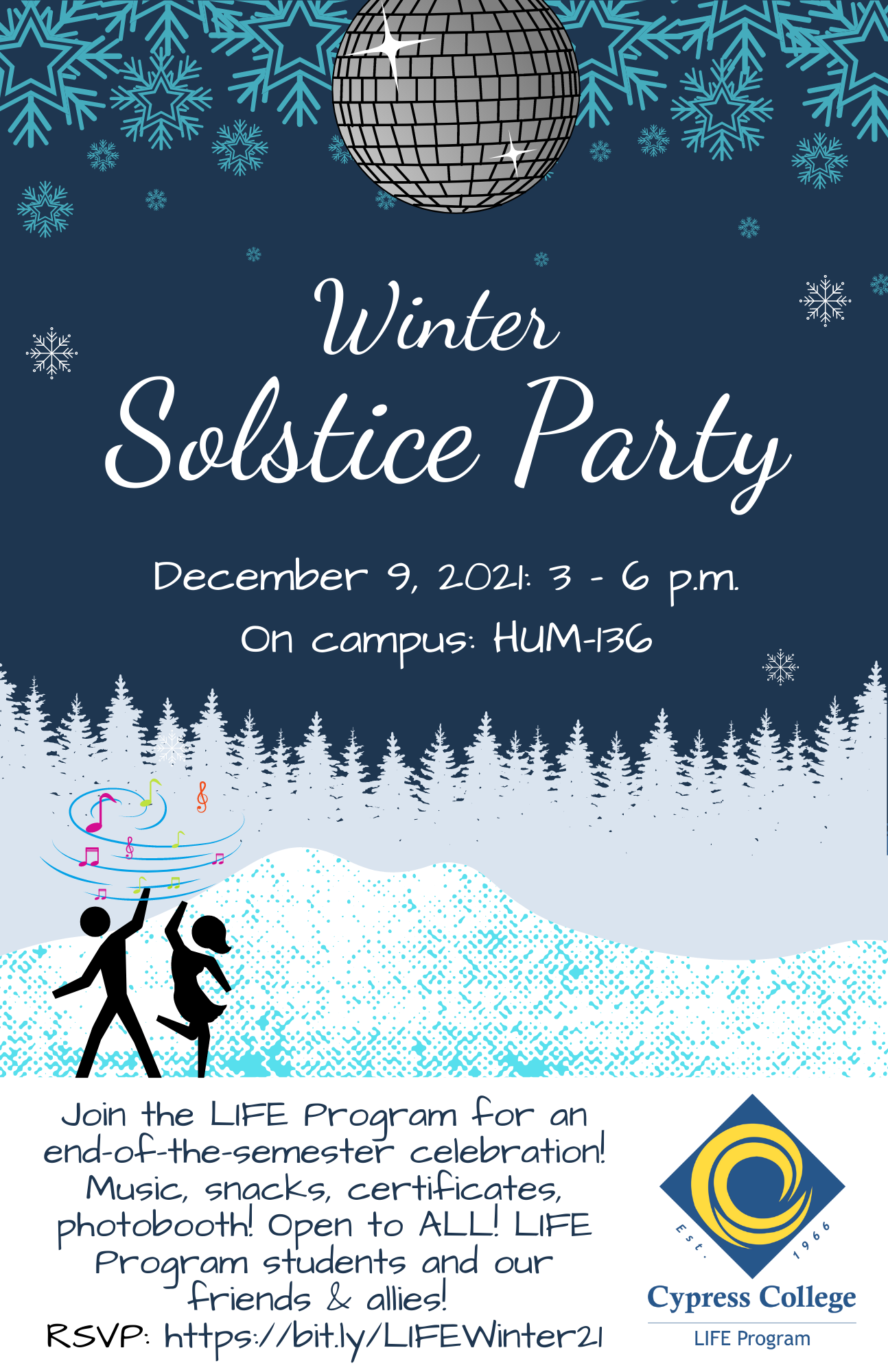 LIFE Program Winter Solstice party flyer
