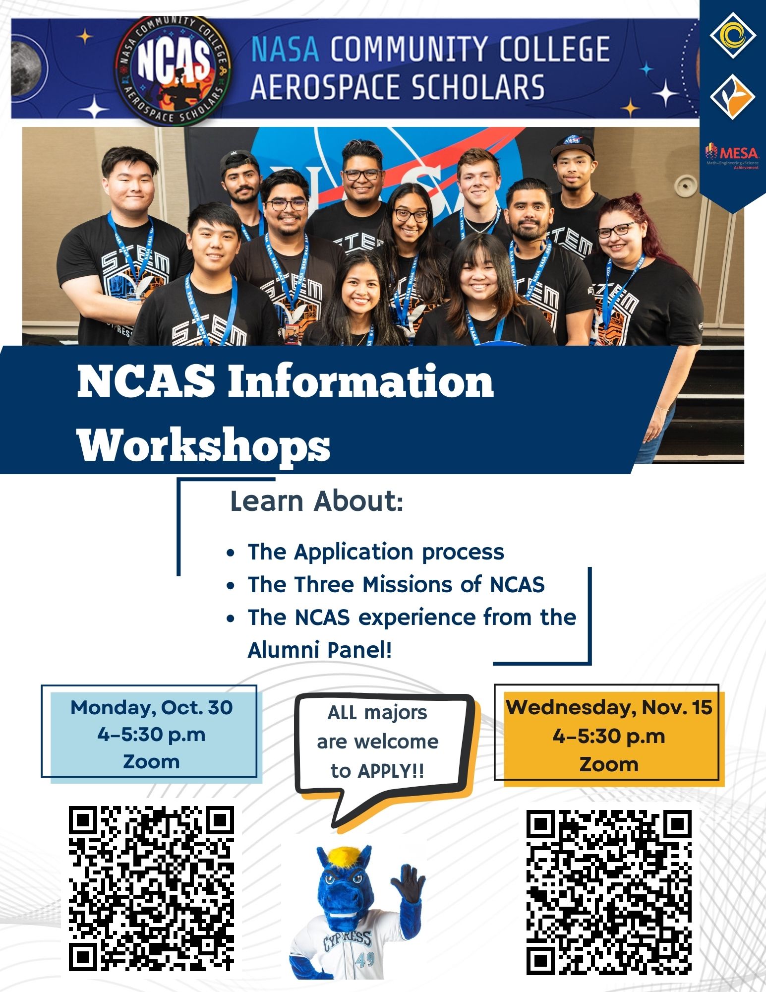 NCAS Information Workshops flyer