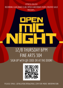 Open mic night flyer