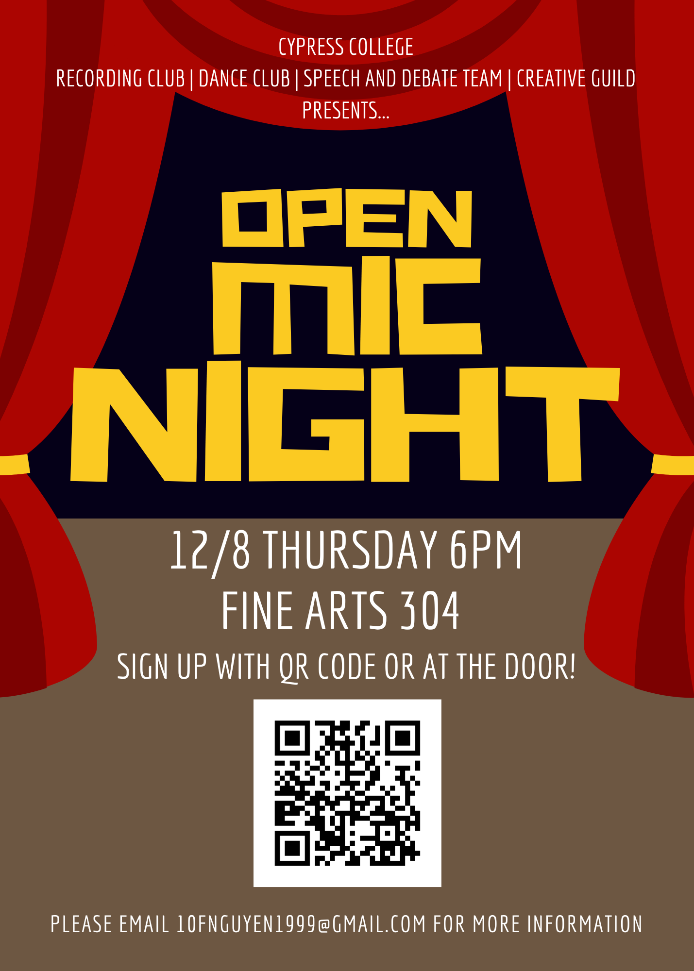 Open mic night flyer