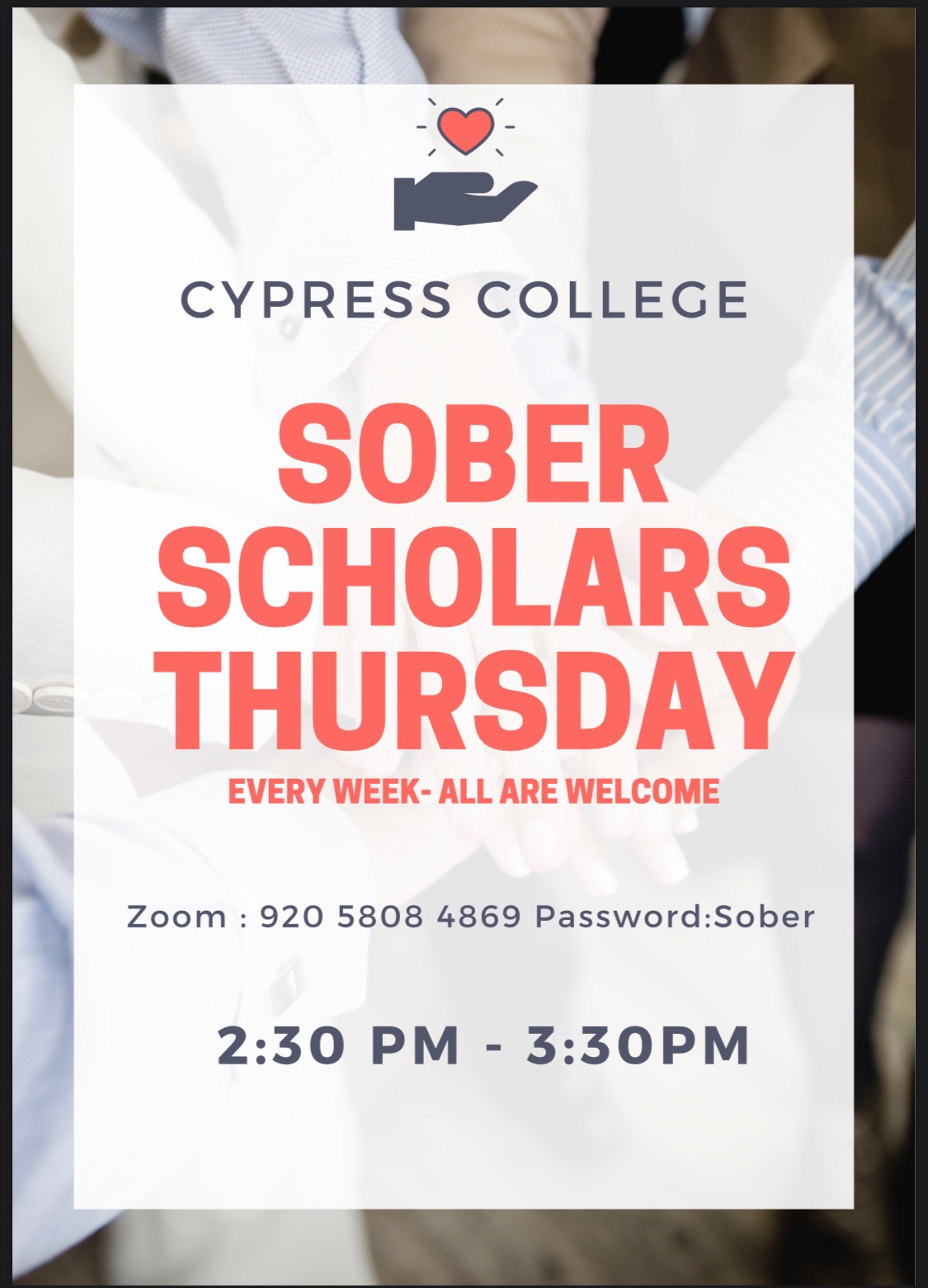 Sober Scholars flyer