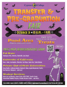 Flyer depicting information for the TPG Fair