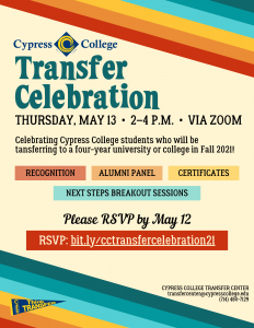 Transfer Celebration Flyer