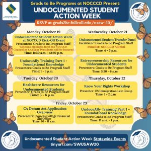 Flyer for undocumented student action week