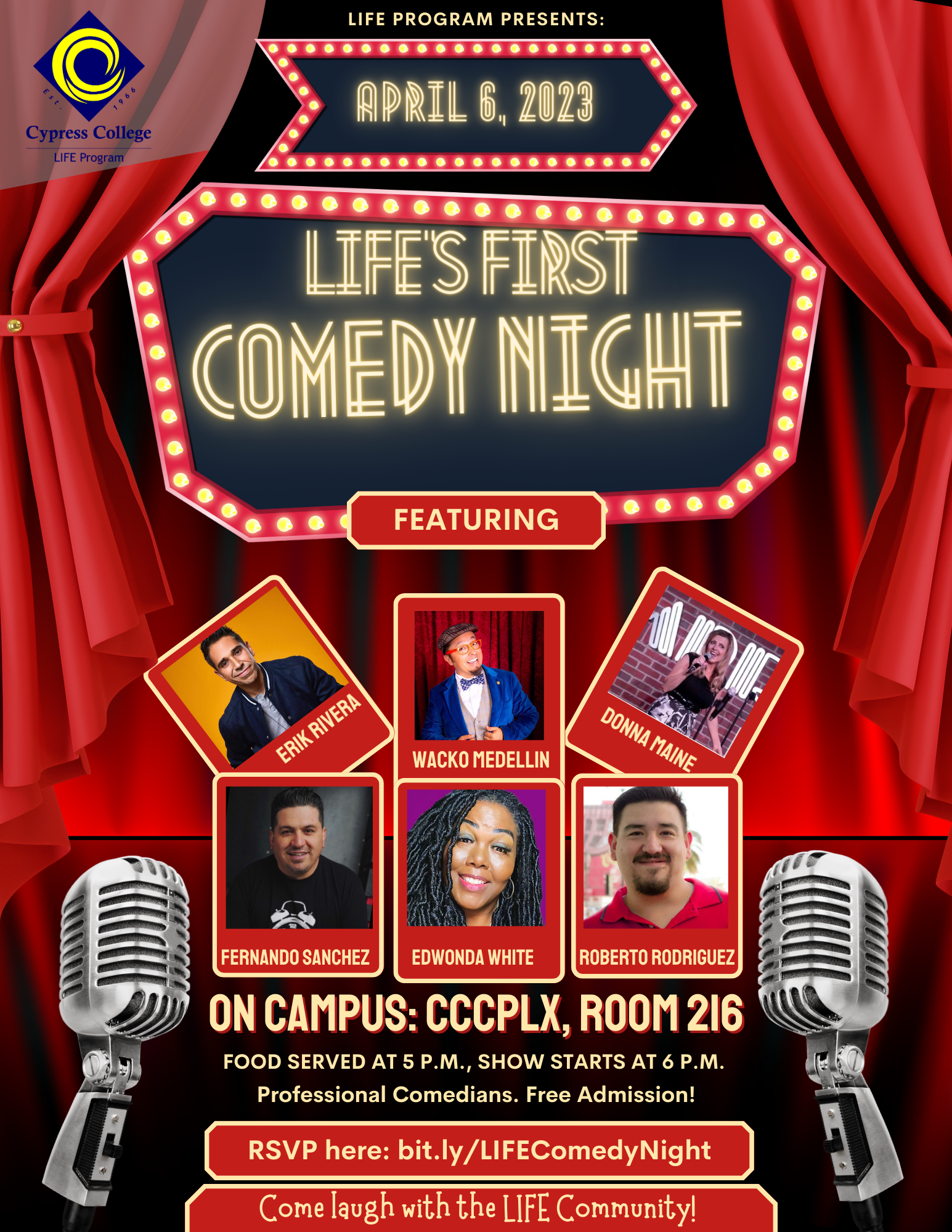 Comedy Night event flyer