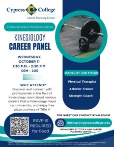 A flyer announcing a meeting for Kinesiology majors, the text of which can be found in the body of this event posting.