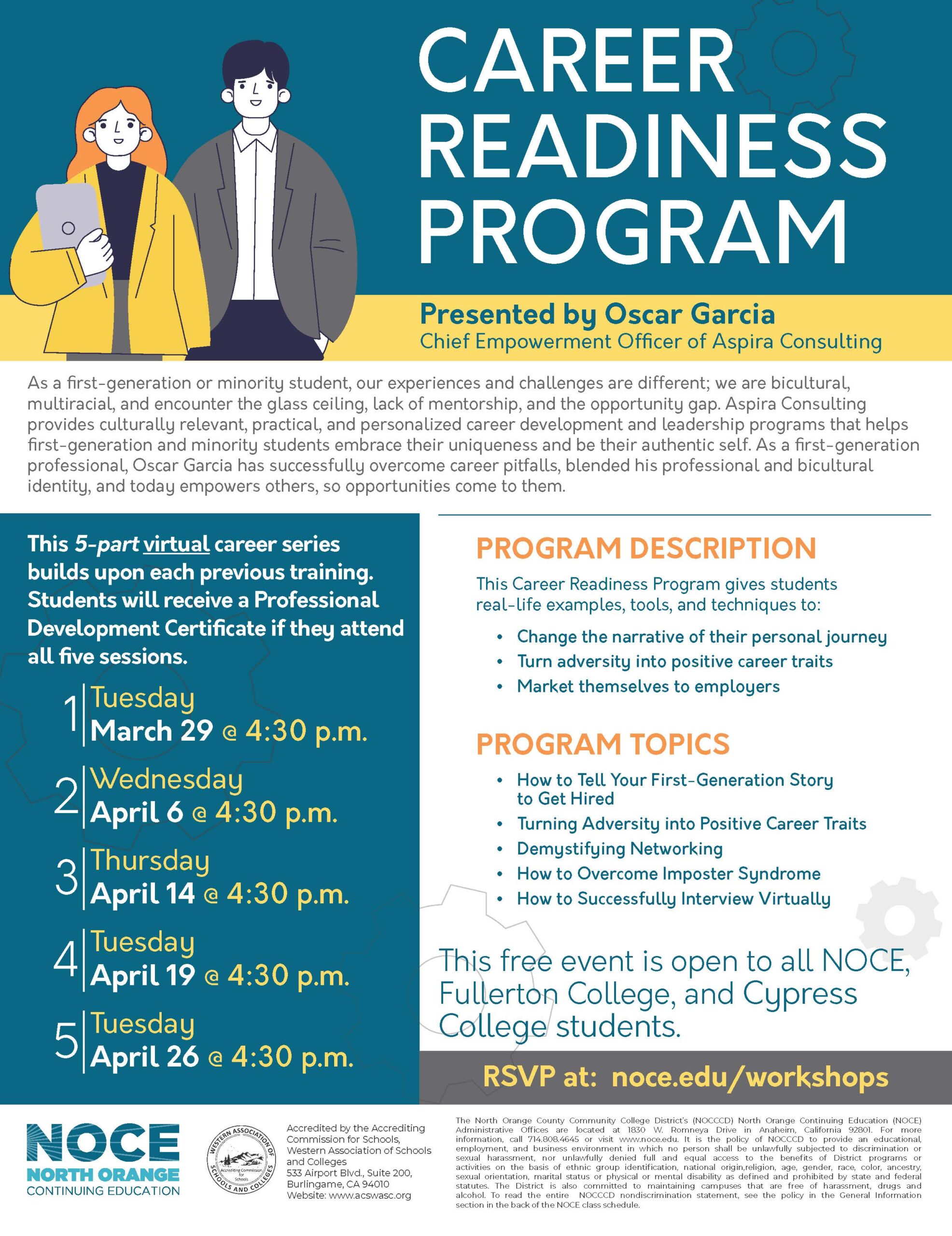 NOCE Career Readiness Program Flyer