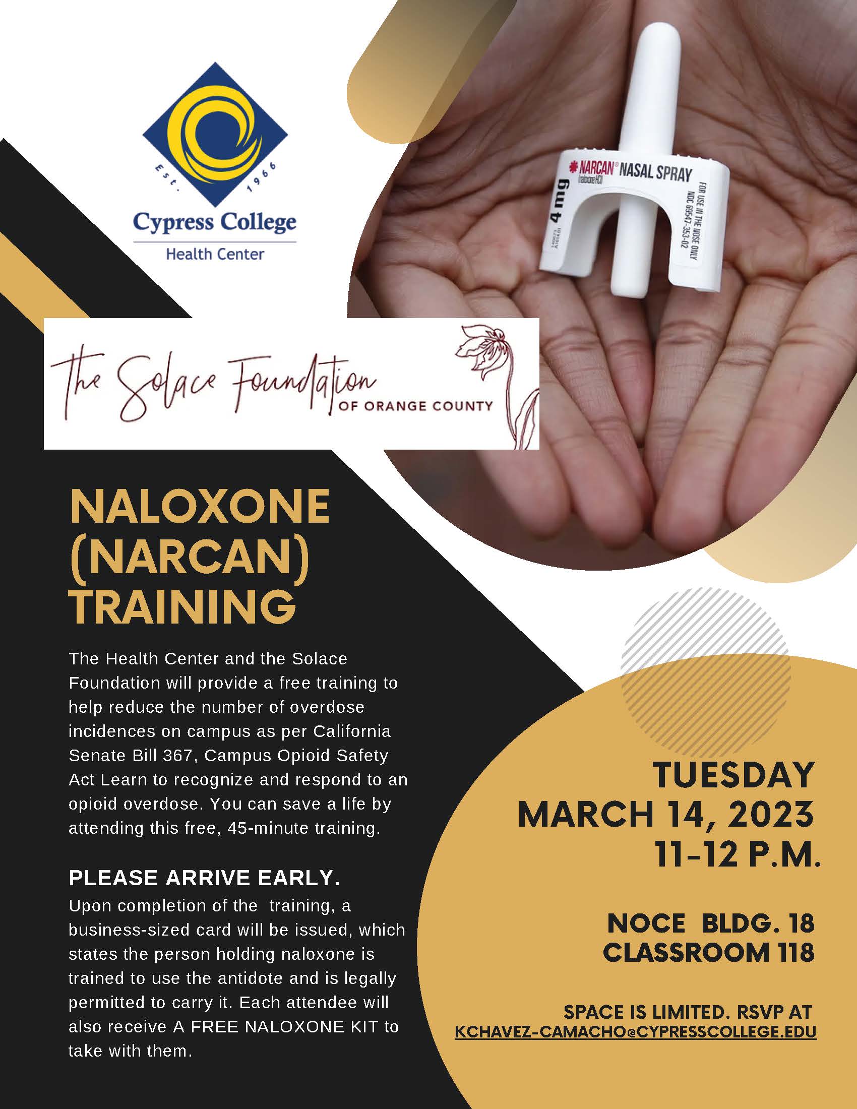 Naloxone Training flyer