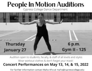 People in Motion Auditions flyer