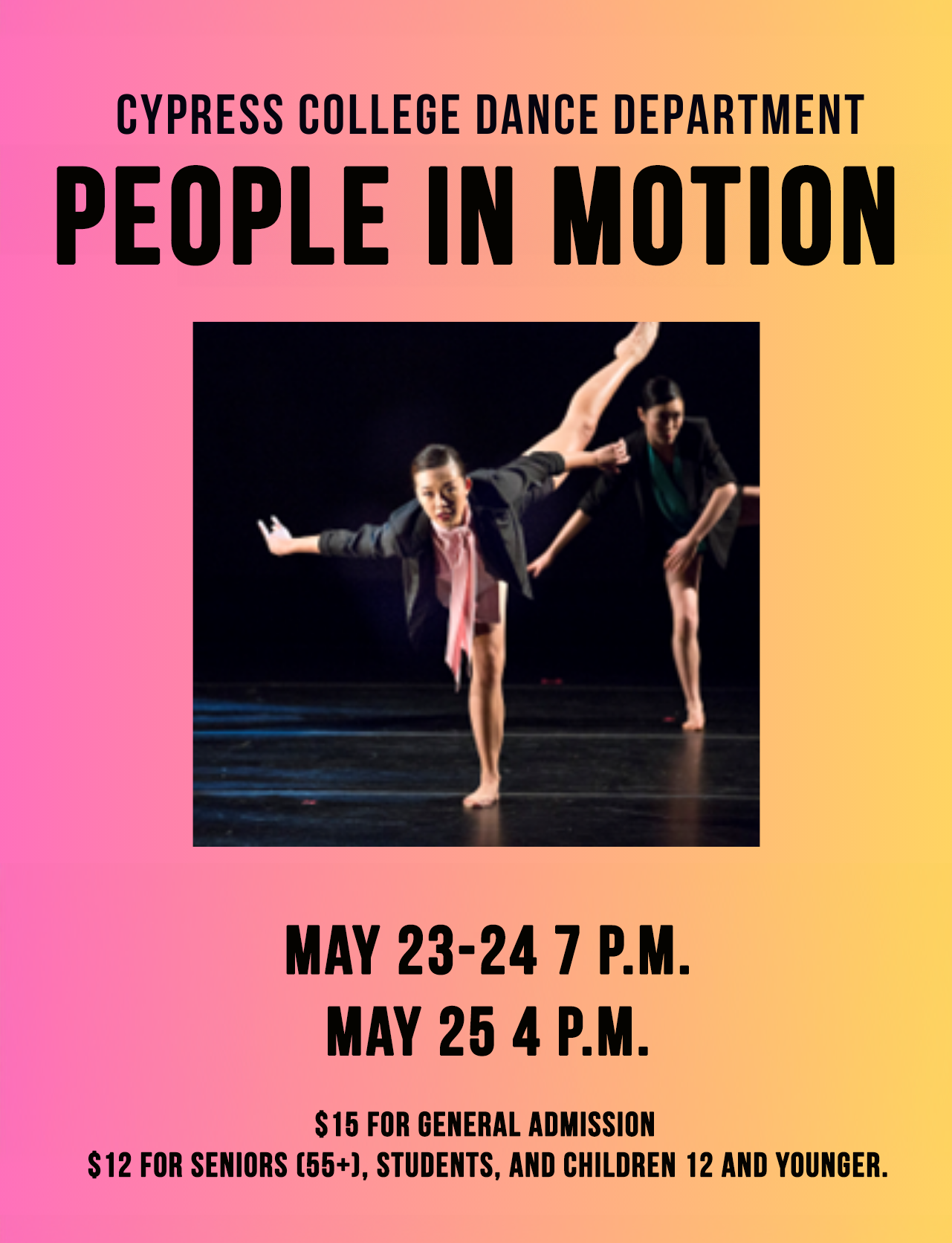 People in Motion dance performance May 23-25. 