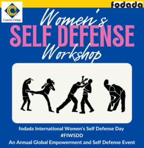 Women's self-defense class flyer