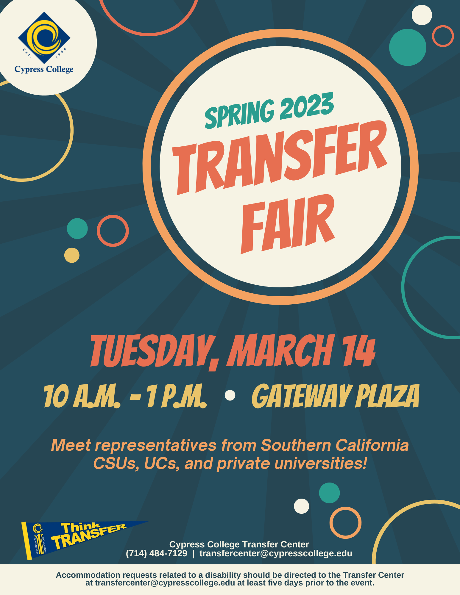 Spring 2023 Transfer Fair flyer