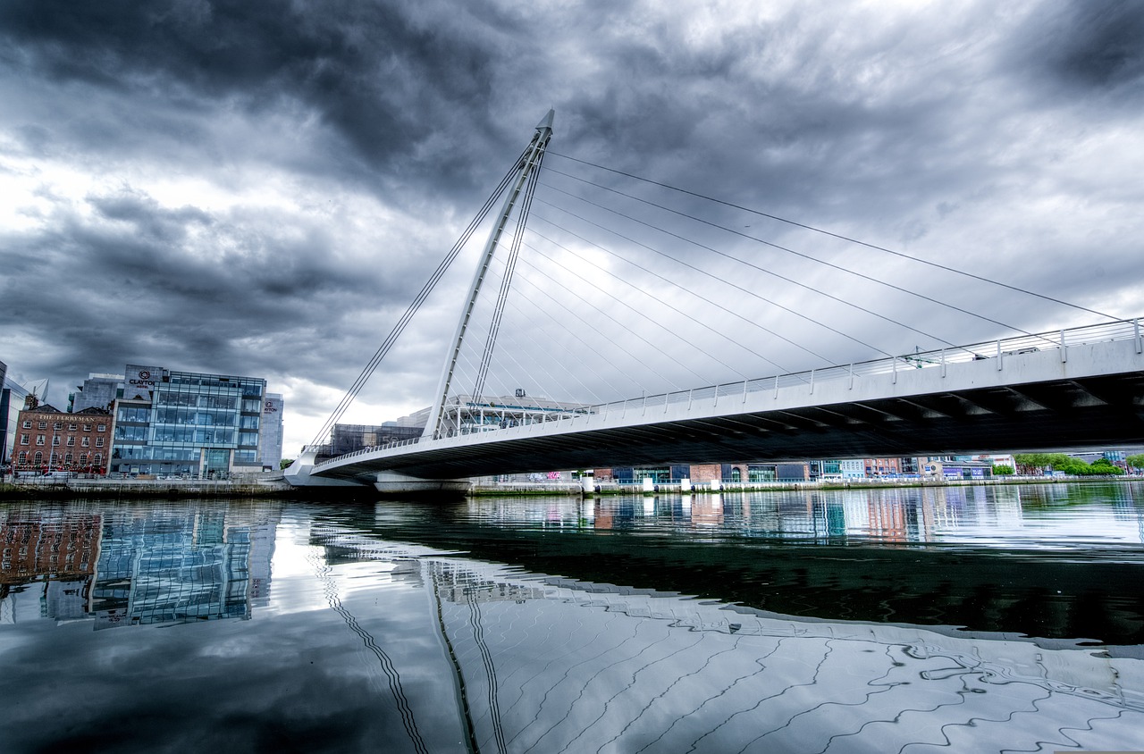 Samuel Beckett Bridge in Dublin, Ireland