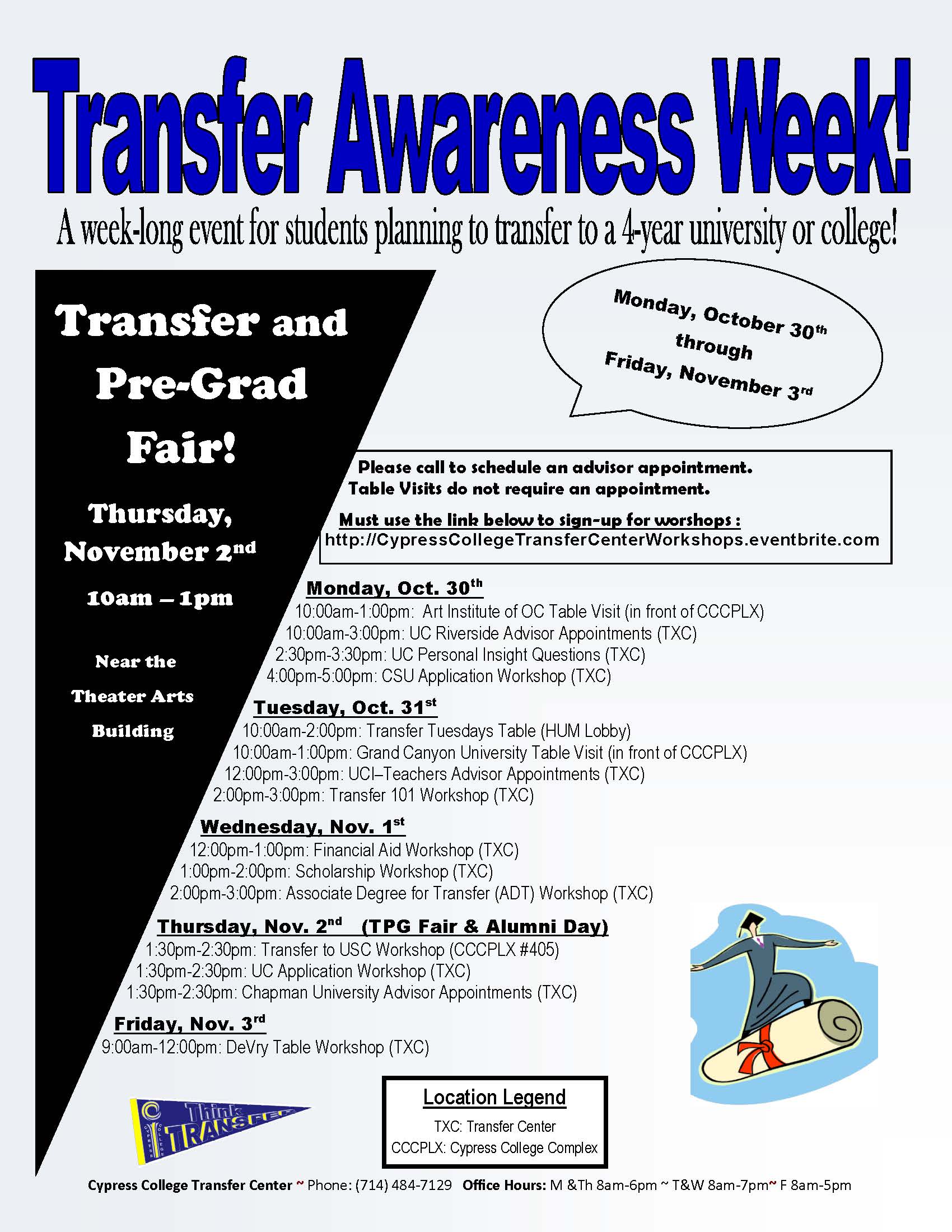 Transfer Awareness Week flyer