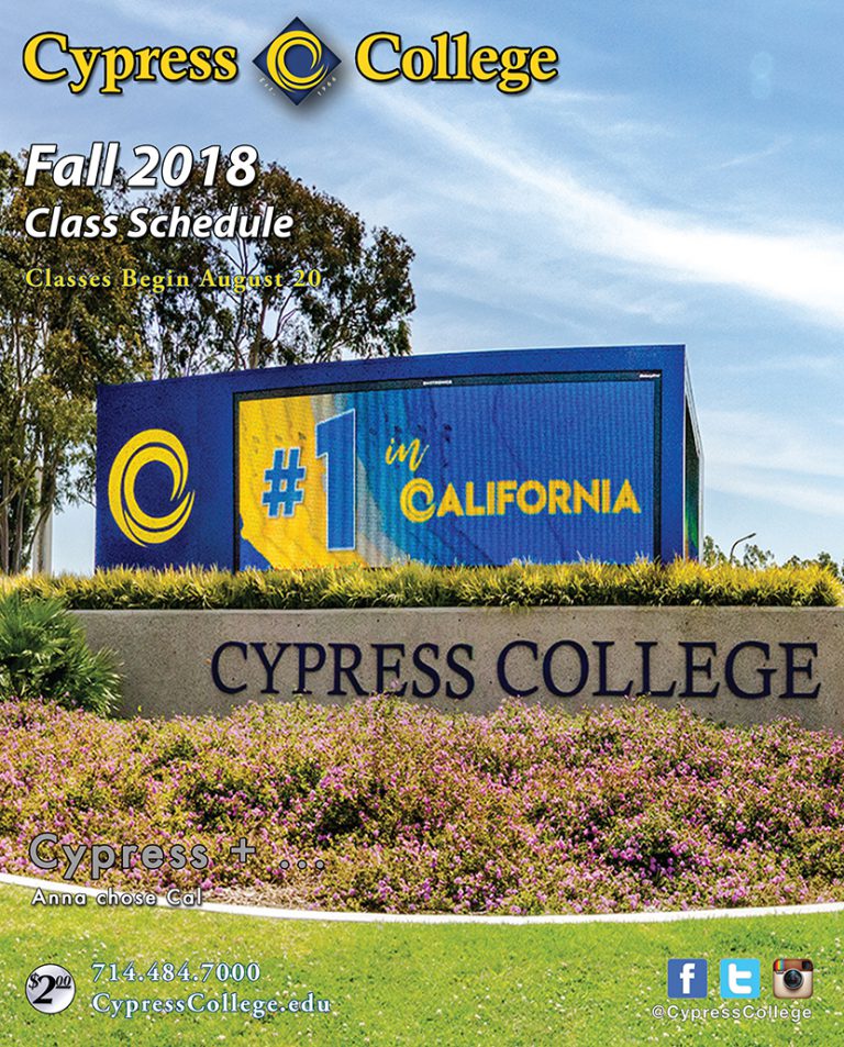 Fall 2018 Class Schedule Available Cypress College