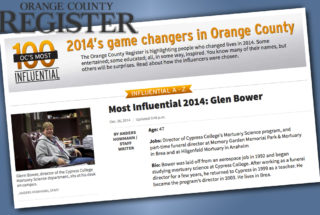 OC’s 100 Most Influential Includes Mortuary Science’s Glen Bower