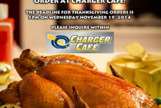 Charger Cafe Offering Heat and Serve Thanksgiving Dinner