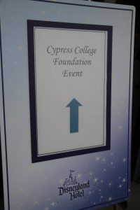 Cypress College Foundation Event sign