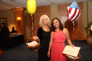 Americana attendees holding baskets