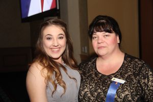 Lynette Young with smiling young lady at 42nd Americana Awards