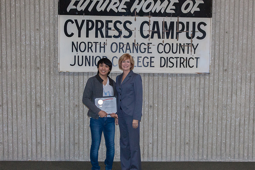 National PR Organization Honors Cypress College Student Cypress College