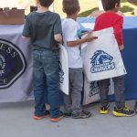 Children during Kindercaminata event activities