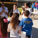 Presentation to children during Kindercaminata event