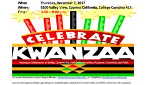 Celebrate Kwanza flyer