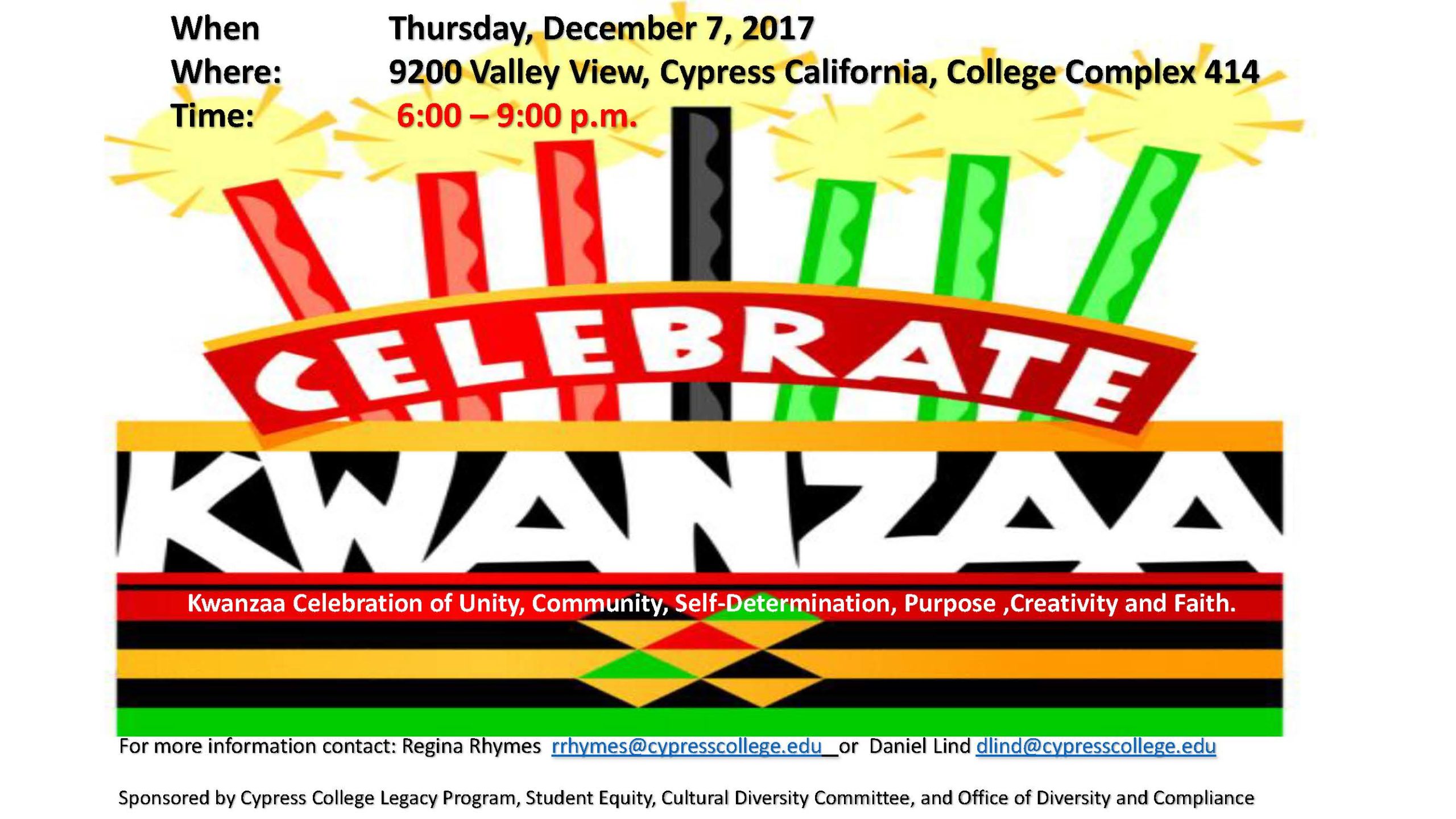 Celebrate Kwanza flyer