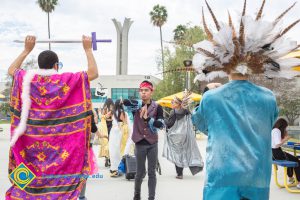 Dancers in the Mardi Gras parade.