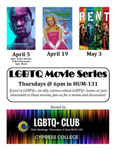 LGBTQ Movie Series flyer