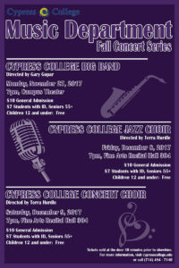 Music Department Fall Concert Series flyer