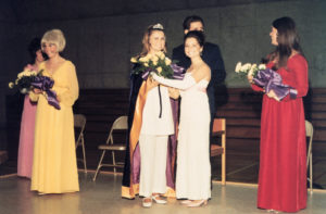 Homecoming queen being crowned