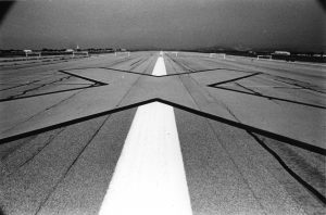 A large X on a runway