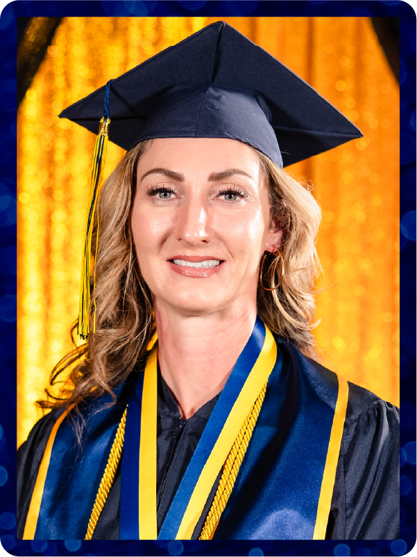 PSD Tara Ballantyne in graduation regalia
