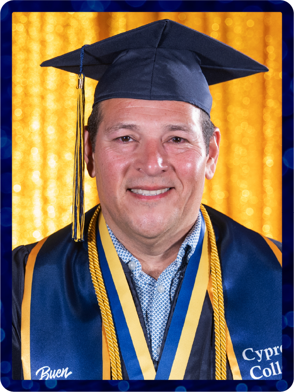 PSD John Juan Carlos Foster Garcia in graduation regalia