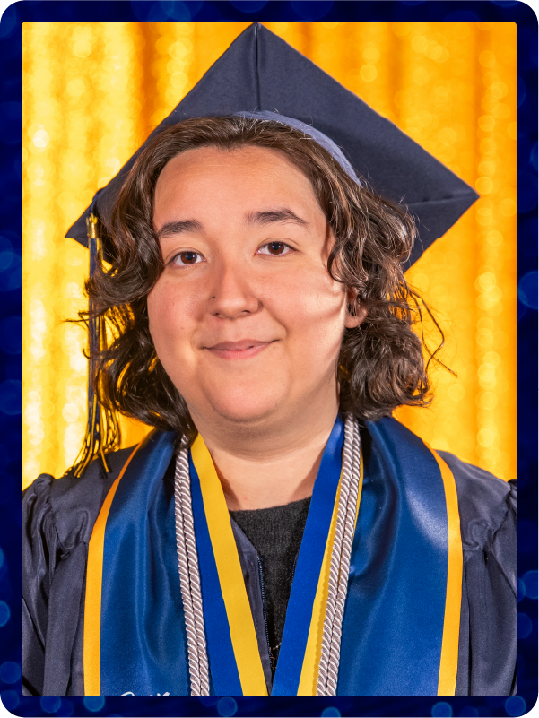PSD Jasmine Hernandez in graduation regalia