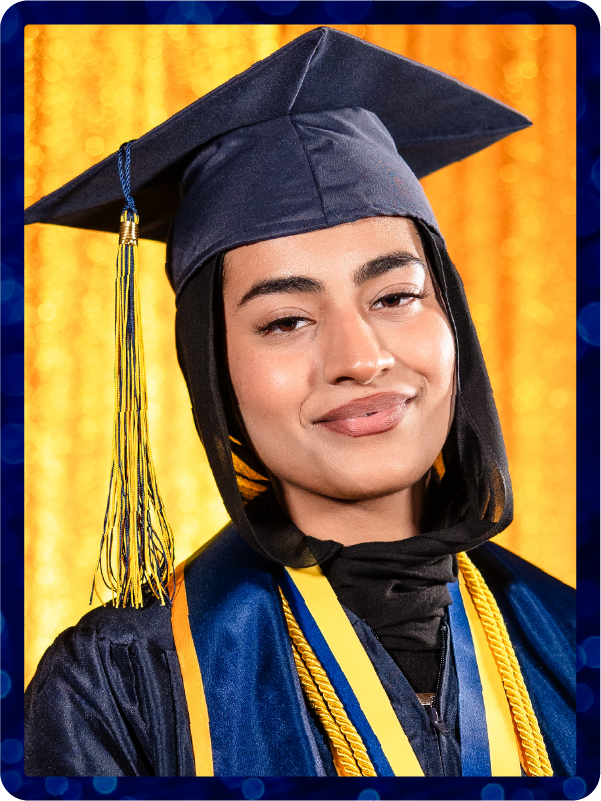 PSD Zimal Amir in graduation regalia