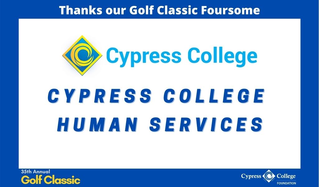 Cypress College logo with words Cypress College Human Services
