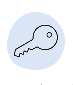 Outline drawing of a key